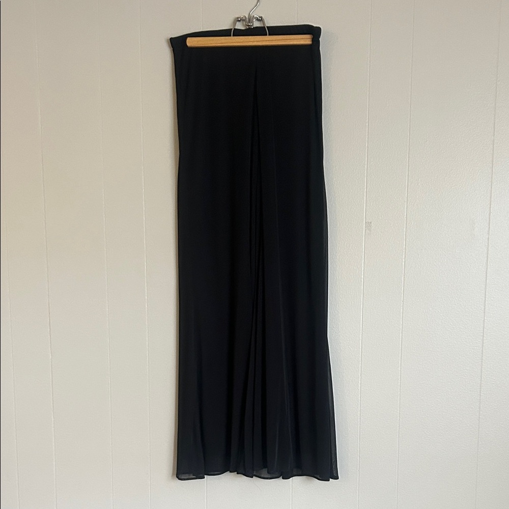 Vintage connected apparel, long wide leg pants with sheer fabric over top